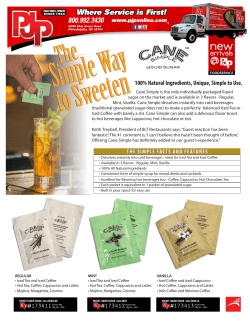 Perfect applications for Cane Simple Liquid Sugar