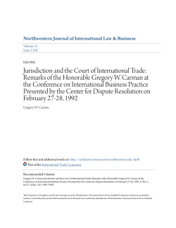 Jurisdiction and the Court of International Trade