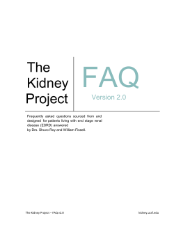 The Kidney Project - UCSF School of Pharmacy