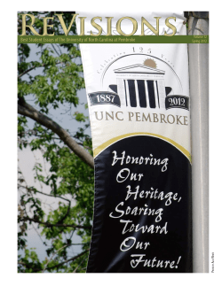 Best Student Essays of The University of North Carolina at Pembroke