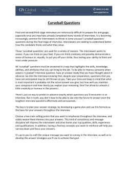 Curveball Questions - GA Global Consulting`s