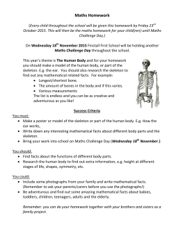 Maths Homework - Finstall First School