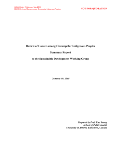 Review of Cancer among Circumpolar Indigenous Peoples