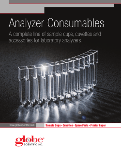 Analyzer Consumables - Globe Scientific Inc.
