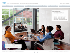 Cisco TelePresence Administering TC Endpoints on CUCM 10.5.1