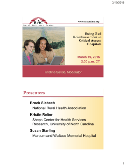 Presentation Handout - Rural Health Information Hub
