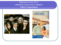 PSEO Options - Lakeland Community College