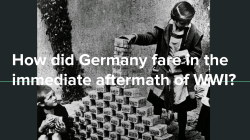 How did Germany fare in the immediate aftermath of WWI?