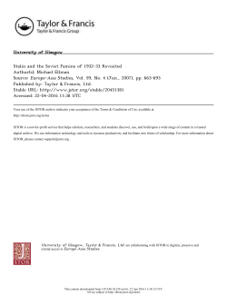 Stalin and the Soviet Famine of 1932-33 Revisited