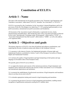 The Constitution of EULITA
