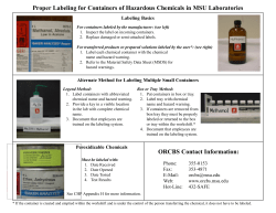 Proper Labeling for Containers of Hazardous Chemicals in