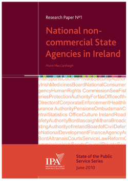 1 National Non-Commercial State Agencies in Ireland