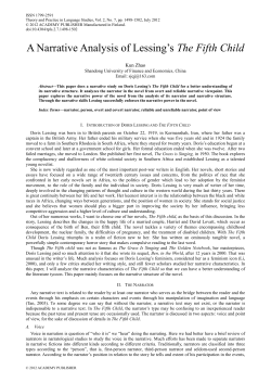 A Narrative Analysis of Lessing`s The Fifth Child
