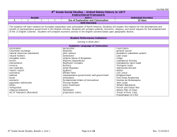 Eighth Grade Final Nine Weeks Plan