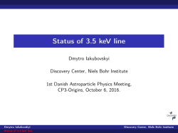 Status of 3.5 keV line - CP3
