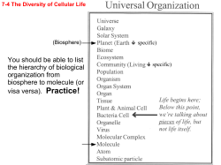 7-4 The Diversity of Cellular Life