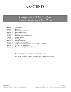 Congressional Charter of the American National Red Cross