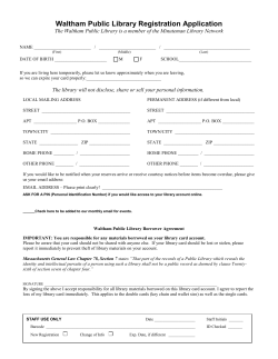 Minuteman Uniform Registration Application