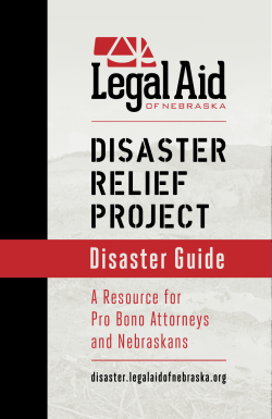 Disaster Guide - Legal Aid of Nebraska | Disaster Relief Program