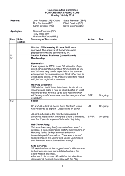 HouseExec Minutes July 2016