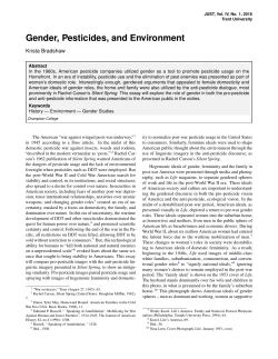 Gender, Pesticides, and Environment