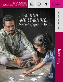 EFA global monitoring report, 2013-2014 - UNESDOC