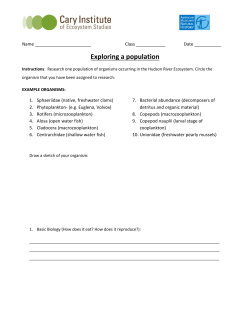 Exploring a population - Cary Institute of Ecosystem Studies