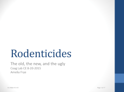Comparative Coagulation Rodenticide Slide Show