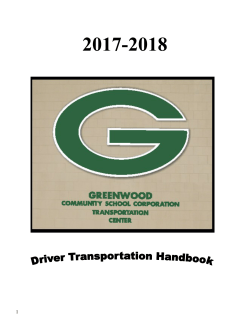 Driver Handbook - Greenwood Community School Corporation