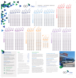 Schedule - Town of Cary