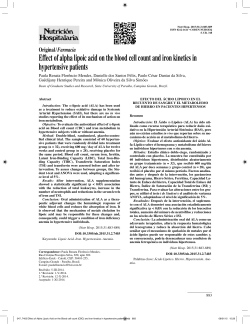 Original / Farmacia Effect of alpha lipoic acid on the blood cell count