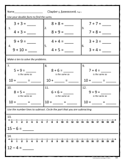 Name____________________ Chapter 5 Assessment