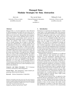 Managed Data: Modular Strategies for Data