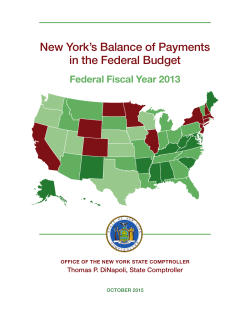 New York`s Balance of Payments in the Federal Budget