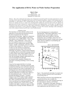 The Application of DI-O3 Water on Wafer Surface
