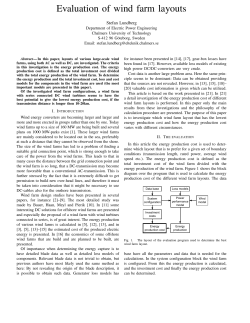 Evaluation of wind farm layouts