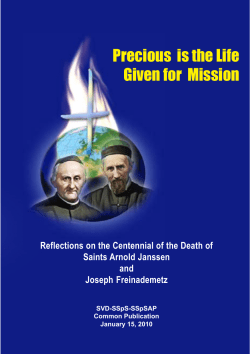 Precious is the Life Given for Mission