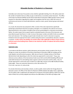 Allowable Number of Students in a Classroom