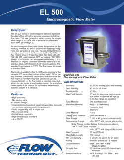 EL500 Electromagnetic Flow Meter Datasheet