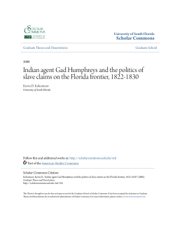 Indian agent Gad Humphreys and the politics of slave claims on the