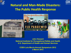 Natural and Man-Made Disasters: The Public