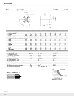 K27 Specification Sheet