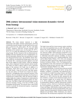 20th century intraseasonal Asian monsoon dynamics viewed from