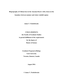 Biogeography of Chilean bees in the Atacama Desert
