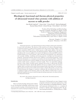 Rheological, functional and thermo-physical properties of ultrasound