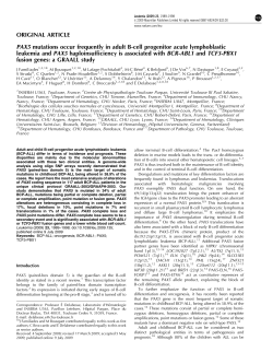PAX5 mutations occur frequently in adult B-cell progenitor