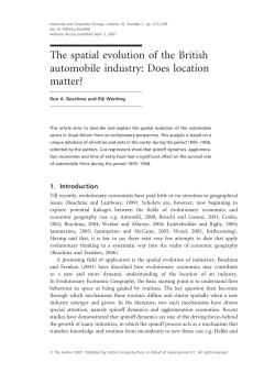 The spatial evolution of the British automobile industry: Does