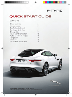 quick start guide f-type