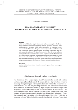 realism, narrative visuality and the hieroglyphic world of newland