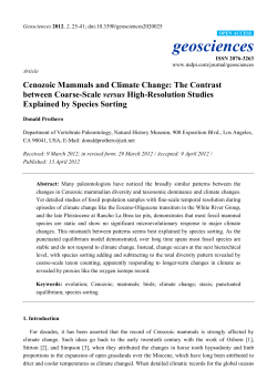 Cenozoic Mammals and Climate Change: The Contrast between
